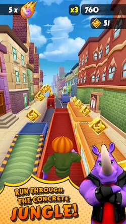 Скачать взломанную Rhinbo - Runner Game [Много монет] MOD apk на Андроид