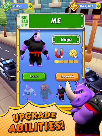 Скачать взломанную Rhinbo - Runner Game [Много монет] MOD apk на Андроид