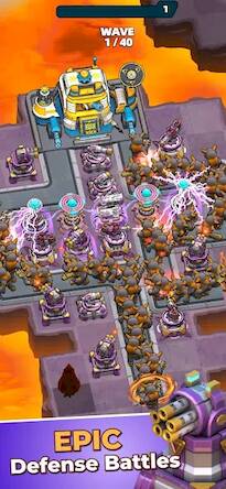 Скачать взломанную Island Defense TD - Tower War [Мод меню] MOD apk на Андроид