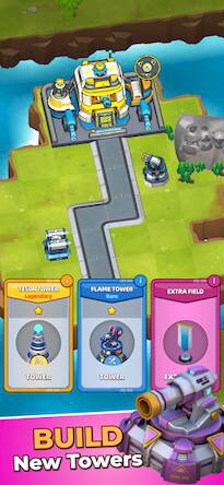 Скачать взломанную Island Defense TD - Tower War [Мод меню] MOD apk на Андроид