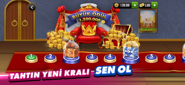Скачать взломанную Okey Plus - En Kalabalık Okey! [Много денег] MOD apk на Андроид