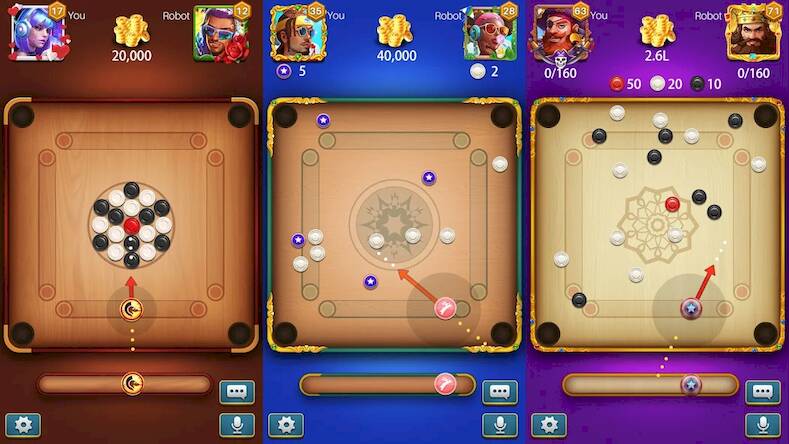 Скачать взломанную Carrom Lite-Board Offline Game [Много денег] MOD apk на Андроид