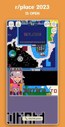 Скачать взломанную R Place - Pixel Battle Online [Мод меню] MOD apk на Андроид