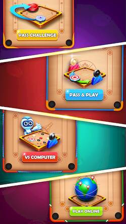 Скачать взломанную Carrom Party [Много монет] MOD apk на Андроид