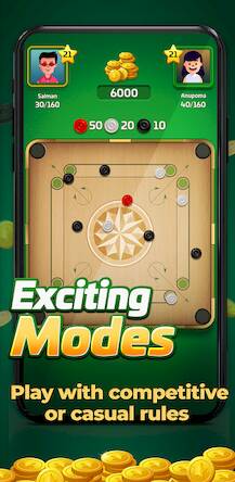 Скачать взломанную Carrom Gold: Online Board Game [Много монет] MOD apk на Андроид