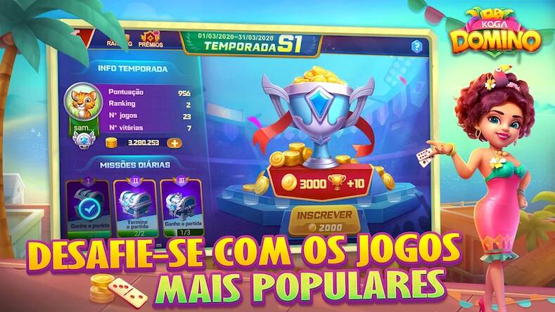 Скачать взломанную KOGA Domino-Clássico de Dominó [Много монет] MOD apk на Андроид