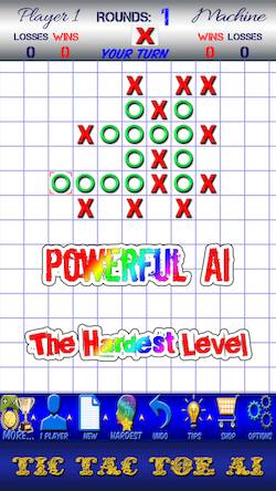 Скачать взломанную Tic Tac Toe AI - 5 in a row [Бесплатные покупки] MOD apk на Андроид