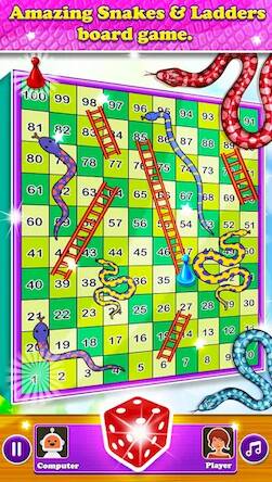 Скачать взломанную Snake & Ladder Sap Seedi Game [Мод меню] MOD apk на Андроид