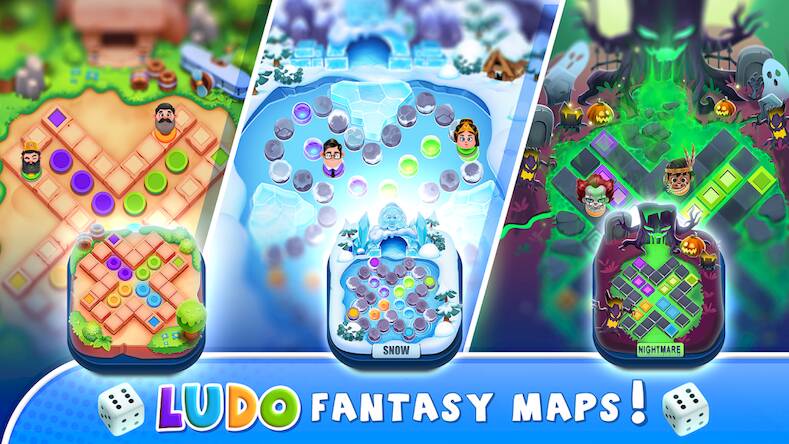 Скачать взломанную Ludo Legends: Fantasy World [Много монет] MOD apk на Андроид