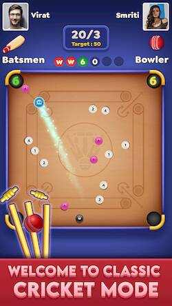Скачать взломанную Carrom Cricket: Premier League [Бесплатные покупки] MOD apk на Андроид