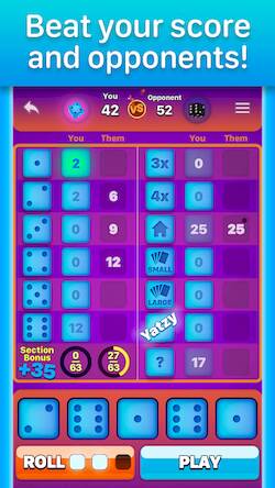 Скачать взломанную Yatzy: Dice Game Online [Бесплатные покупки] MOD apk на Андроид
