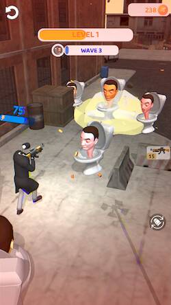 Скачать взломанную Skibidi War - Toilets Attack [Бесплатные покупки] MOD apk на Андроид