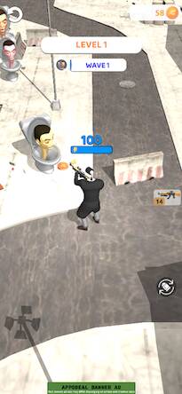 Скачать взломанную Skibidi War - Toilets Attack [Бесплатные покупки] MOD apk на Андроид