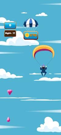 Скачать взломанную The Parachute [Много монет] MOD apk на Андроид