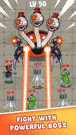 Скачать взломанную Toilet Monster Evolution [Бесплатные покупки] MOD apk на Андроид