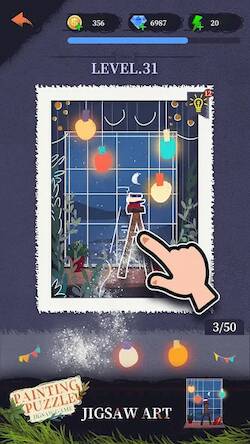 Скачать взломанную Painting puzzle : Jigsaw game [Много денег] MOD apk на Андроид