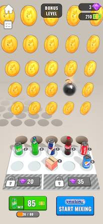 Скачать взломанную Soda Merge [Бесплатные покупки] MOD apk на Андроид