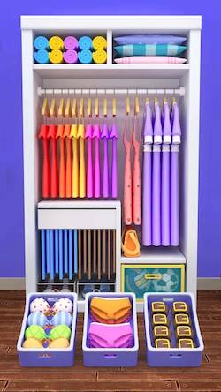 Скачать взломанную Fill the Closet: Organize Game [Много денег] MOD apk на Андроид