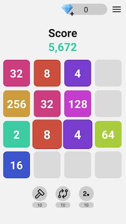 Скачать взломанную 2048 Classic: Pure Puzzle Fun [Много денег] MOD apk на Андроид