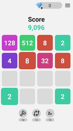 Скачать взломанную 2048 Classic: Pure Puzzle Fun [Много денег] MOD apk на Андроид
