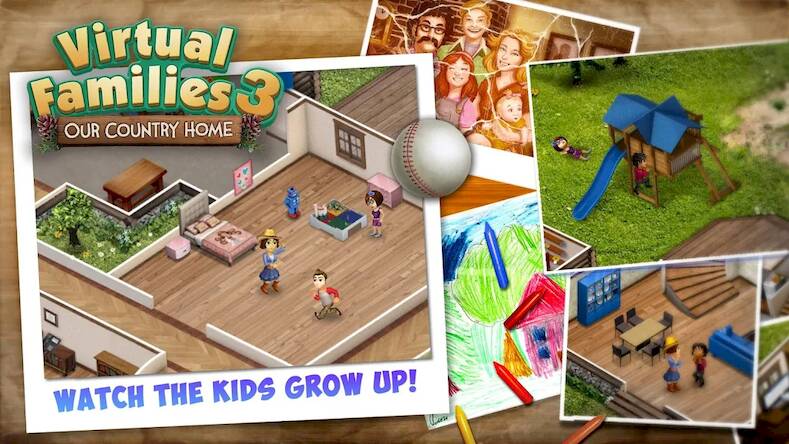 Скачать взломанную Virtual Families 3 [Бесплатные покупки] MOD apk на Андроид