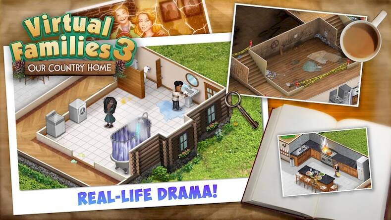 Скачать взломанную Virtual Families 3 [Бесплатные покупки] MOD apk на Андроид