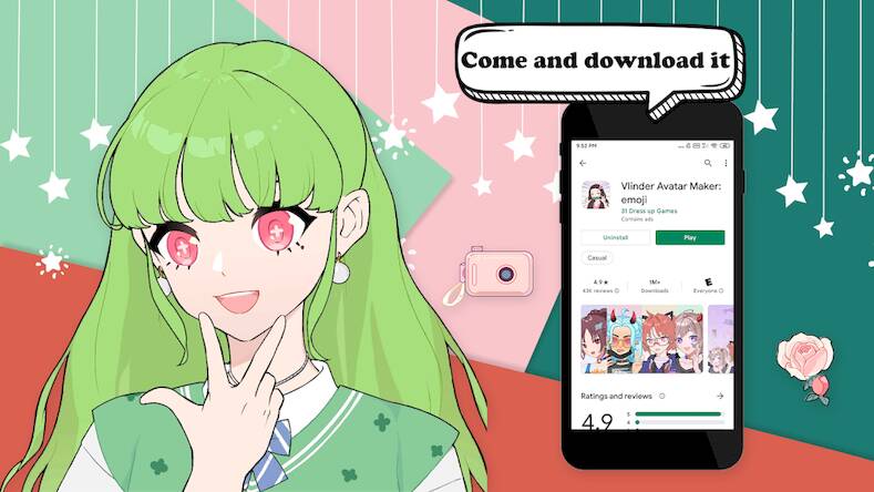 Скачать взломанную аниме аватар игры переодевалки [Бесплатные покупки] MOD apk на Андроид