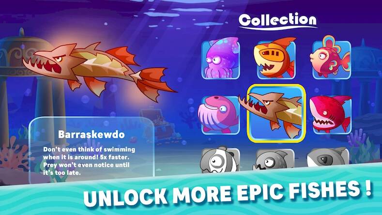Скачать взломанную Fish.IO - Hungry Fish [Много монет] MOD apk на Андроид