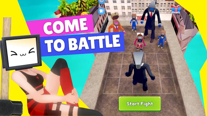 Скачать взломанную Cкибиди туалет: Merge & fight [Много денег] MOD apk на Андроид
