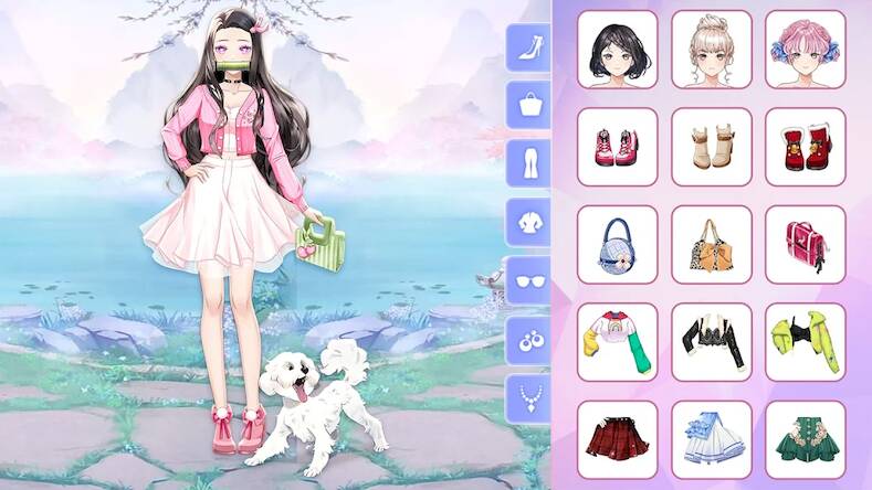 Скачать взломанную Anime Fashion Princess Dressup [Много денег] MOD apk на Андроид