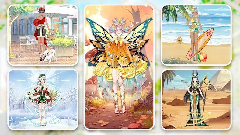 Скачать взломанную Anime Fashion Princess Dressup [Много денег] MOD apk на Андроид
