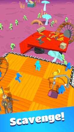 Скачать взломанную Zombie Raft [Много денег] MOD apk на Андроид
