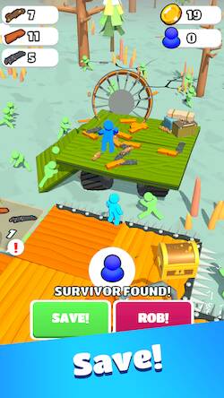 Скачать взломанную Zombie Raft [Много денег] MOD apk на Андроид
