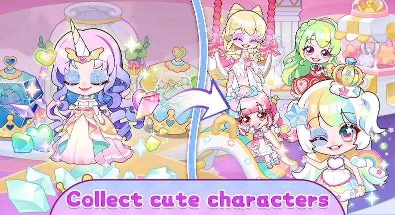 Скачать взломанную Chibi Doll Princess Dress up [Бесплатные покупки] MOD apk на Андроид