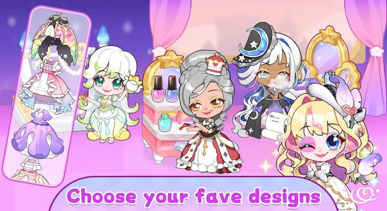 Скачать взломанную Chibi Doll Princess Dress up [Бесплатные покупки] MOD apk на Андроид