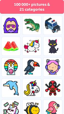 Скачать взломанную Pixelmania - Color by Number [Много денег] MOD apk на Андроид
