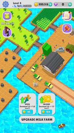 Скачать взломанную Idle Cow Farm Tycoon [Много монет] MOD apk на Андроид