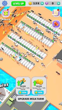 Скачать взломанную Idle Cow Farm Tycoon [Много монет] MOD apk на Андроид