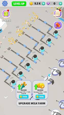 Скачать взломанную Idle Cow Farm Tycoon [Много монет] MOD apk на Андроид