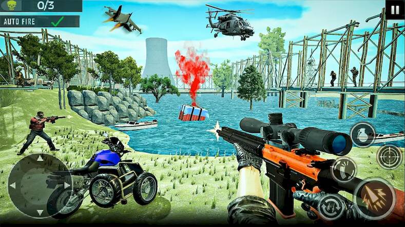 Скачать взломанную Real Commando Shooting Mission [Много денег] MOD apk на Андроид