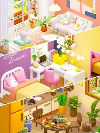 Скачать взломанную Decor Merge - Fashion Renovate [Много денег] MOD apk на Андроид