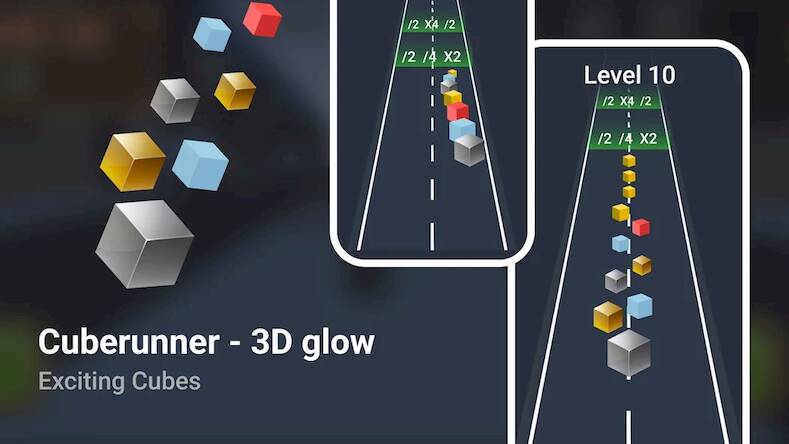 Скачать взломанную Cube Runner 3D Glow [Много денег] MOD apk на Андроид