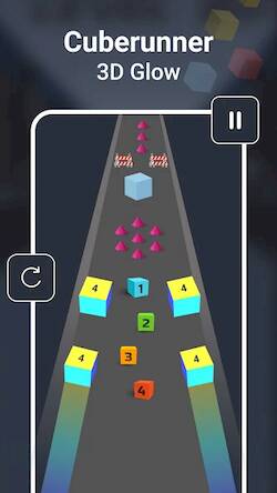Скачать взломанную Cube Runner 3D Glow [Много денег] MOD apk на Андроид
