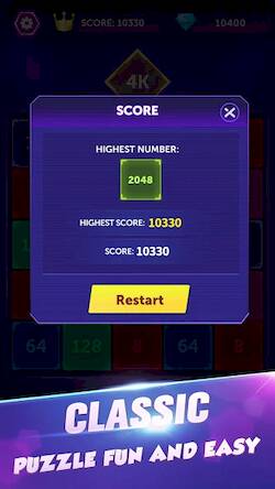 Скачать взломанную Diamond Magic 2048 [Мод меню] MOD apk на Андроид