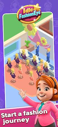 Скачать взломанную Idle Fashion Eye: Beauty Salon [Мод меню] MOD apk на Андроид