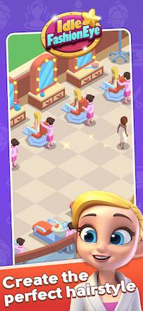 Скачать взломанную Idle Fashion Eye: Beauty Salon [Мод меню] MOD apk на Андроид