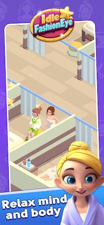 Скачать взломанную Idle Fashion Eye: Beauty Salon [Мод меню] MOD apk на Андроид