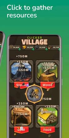 Скачать взломанную Clicker Village - Casual Idle [Бесплатные покупки] MOD apk на Андроид