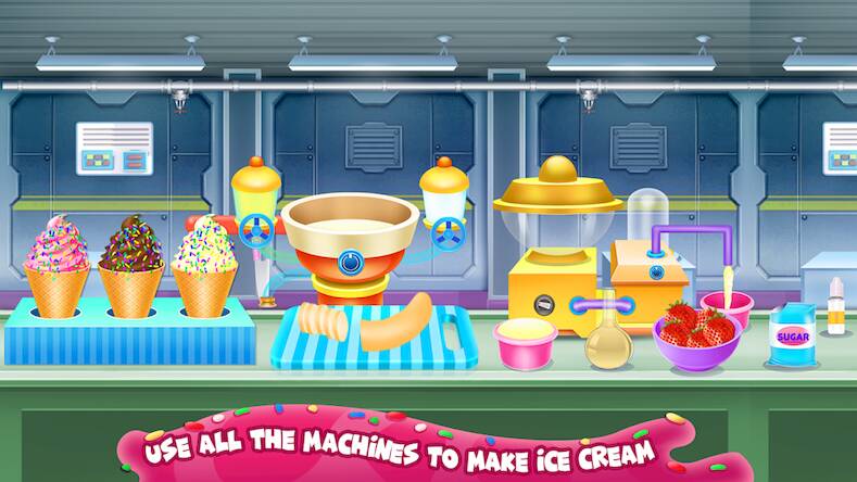 Скачать взломанную Fantasy Ice Cream Factory [Бесплатные покупки] MOD apk на Андроид
