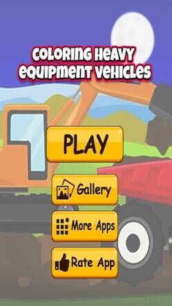 Скачать взломанную coloring construction vehicles [Много монет] MOD apk на Андроид
